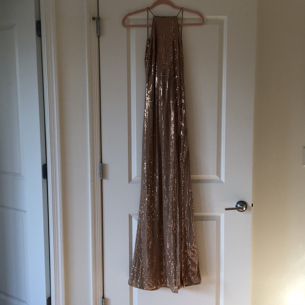Gorgeous gold sequin gown NWT by brand NBD size XS - Picture 7 of 8